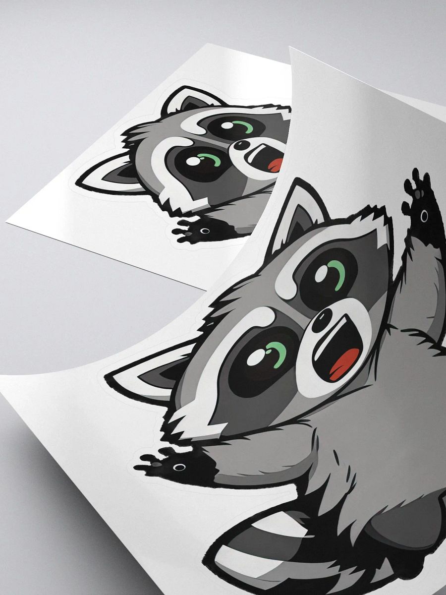 Surprised Sleepy Raccoon Sticker product image (4)