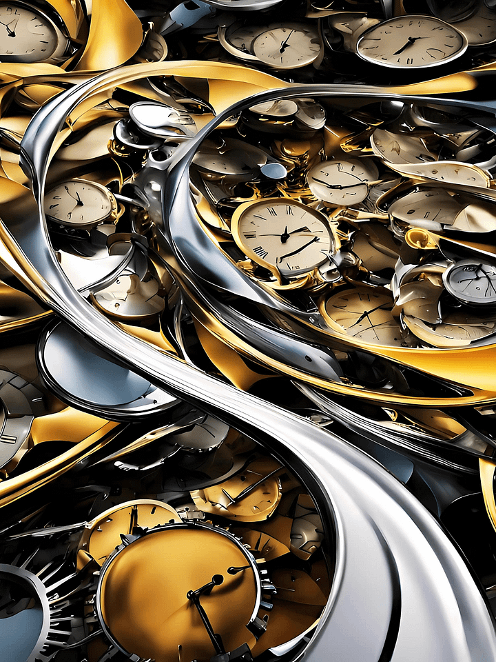Time Confusion-10 | Canvas Artistic Wall Painting product image (1)