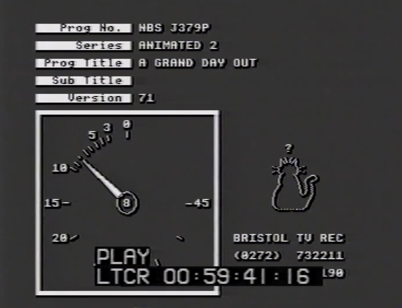 Wallace & Gromit: A Grand Day Out – Original BBC Broadcast Master product image (1)