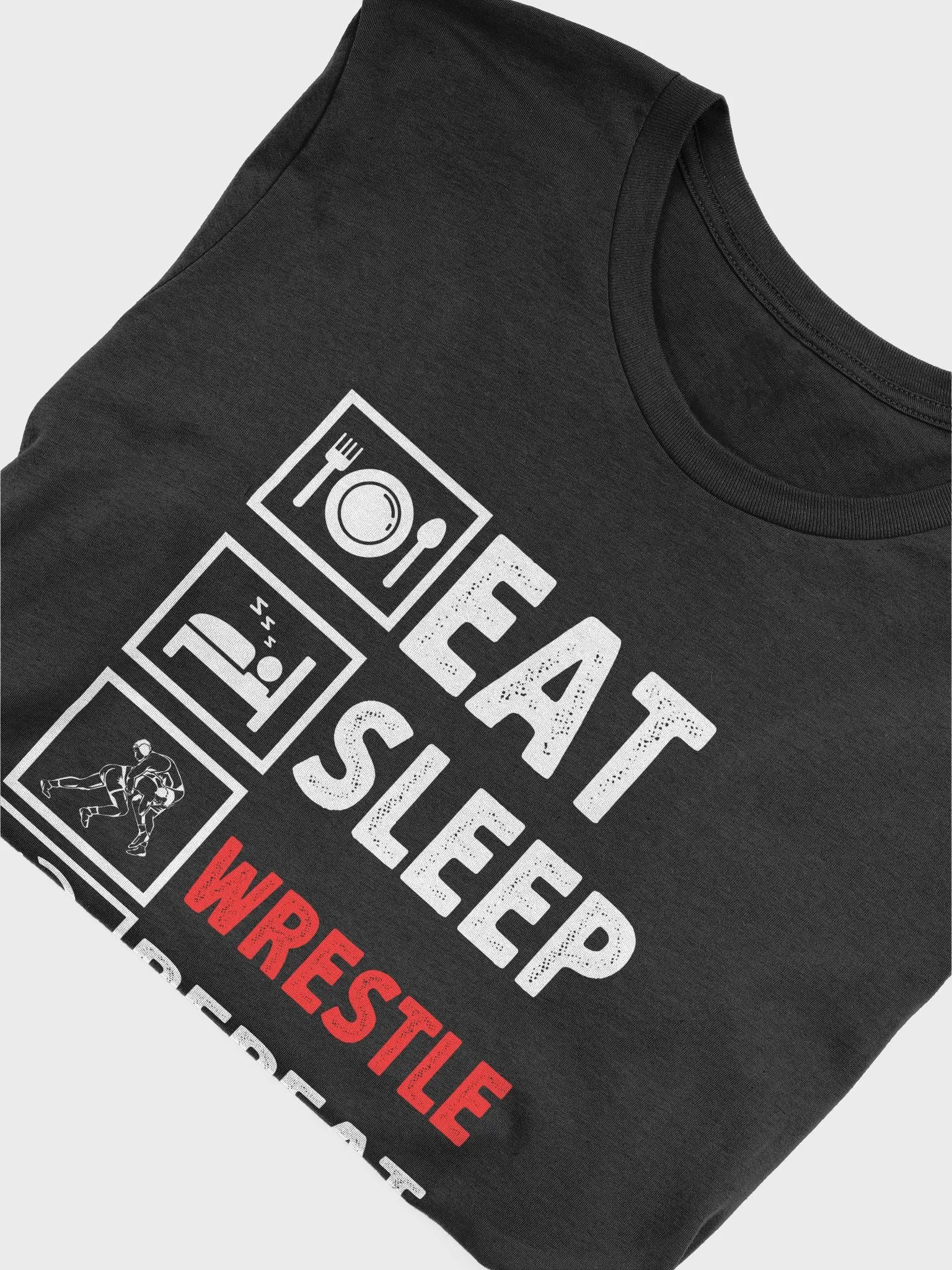 Eat Sleep Wrestle Repeat T-Shirt | Wrestling Lover Shirt product image (5)