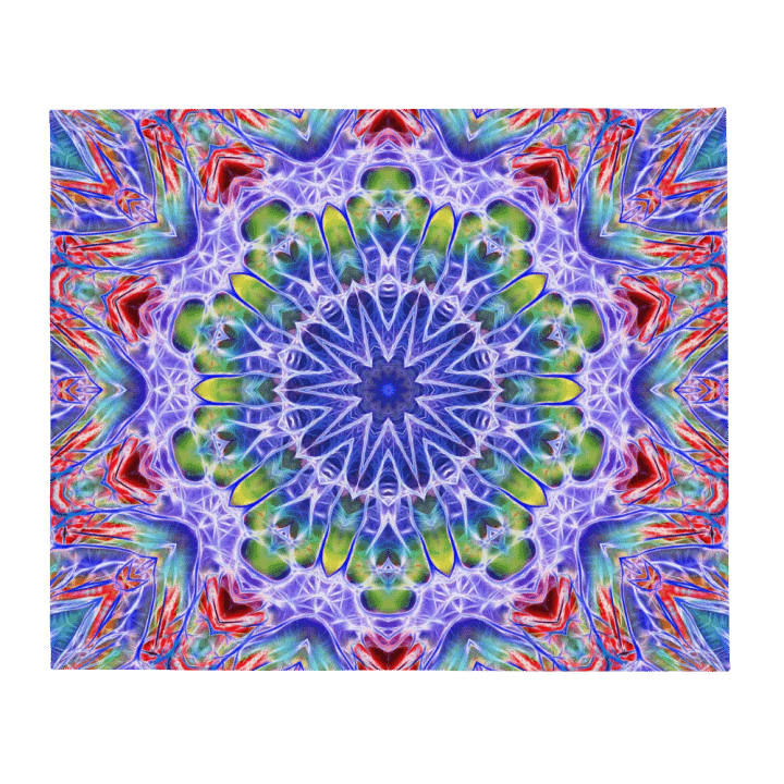 Blue Red Kaleidoscope Throw Blanket product image (13)