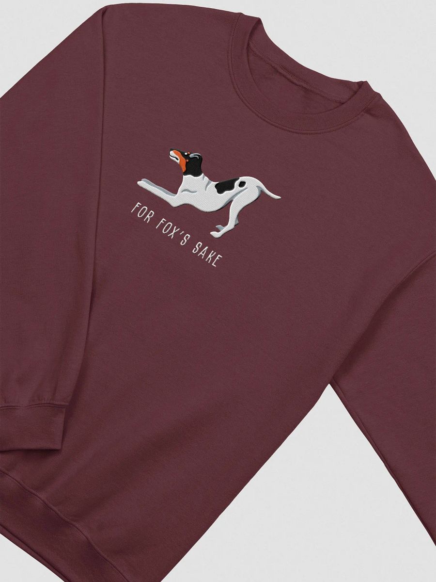 For Fox's Sake Sweatshirt (Embroidered) of a Smooth Fox Terrier(Tricolor) product image (6)