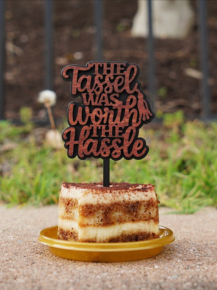 The Tassel Was Worth the Hassle - Graduation Topper - Laser Cut Design File product image (1)