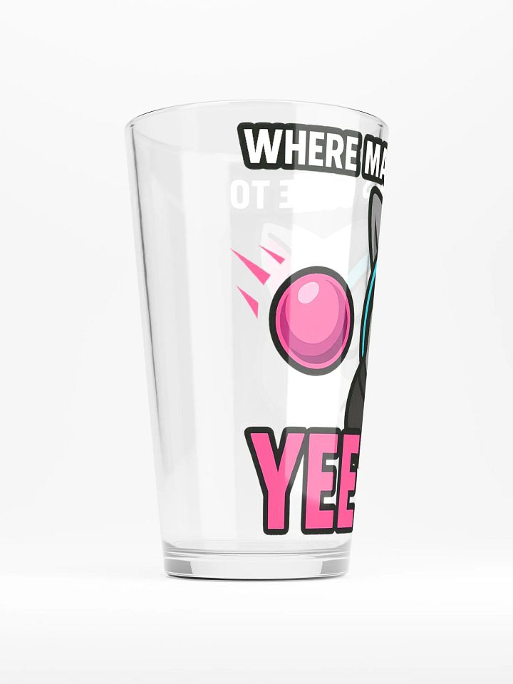 "WHERE MARBLES COME TO YEET!" PINT GLASS – Official Stream Mascot Edition product image (2)