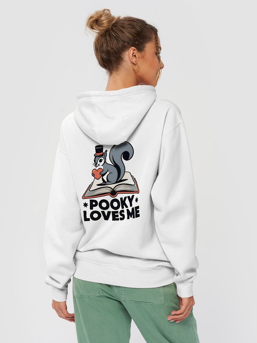 Premium, super soft Hoodie- images on both sides: Pooky Loves me, on book product image (4)