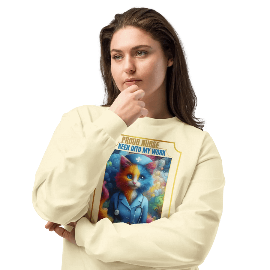 Whimsical Nurse Cat Long Sleeve Shirt product image (30)
