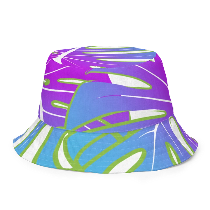 Neon Monstera Madness Reversible Bucket Hat product image (1)