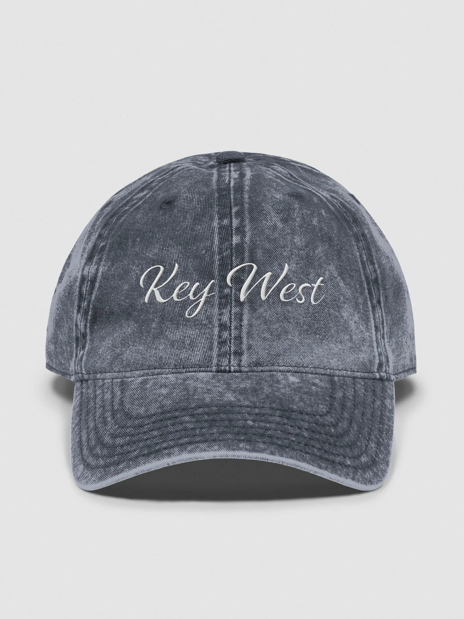 Key West Embroidered Vintage Wash Denim Dad Hat product image (3)