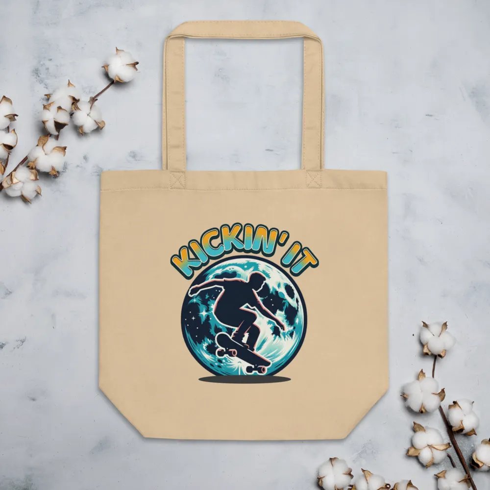 Kickin It Skateboarder Lunar Skater Tote Bag product image (3)