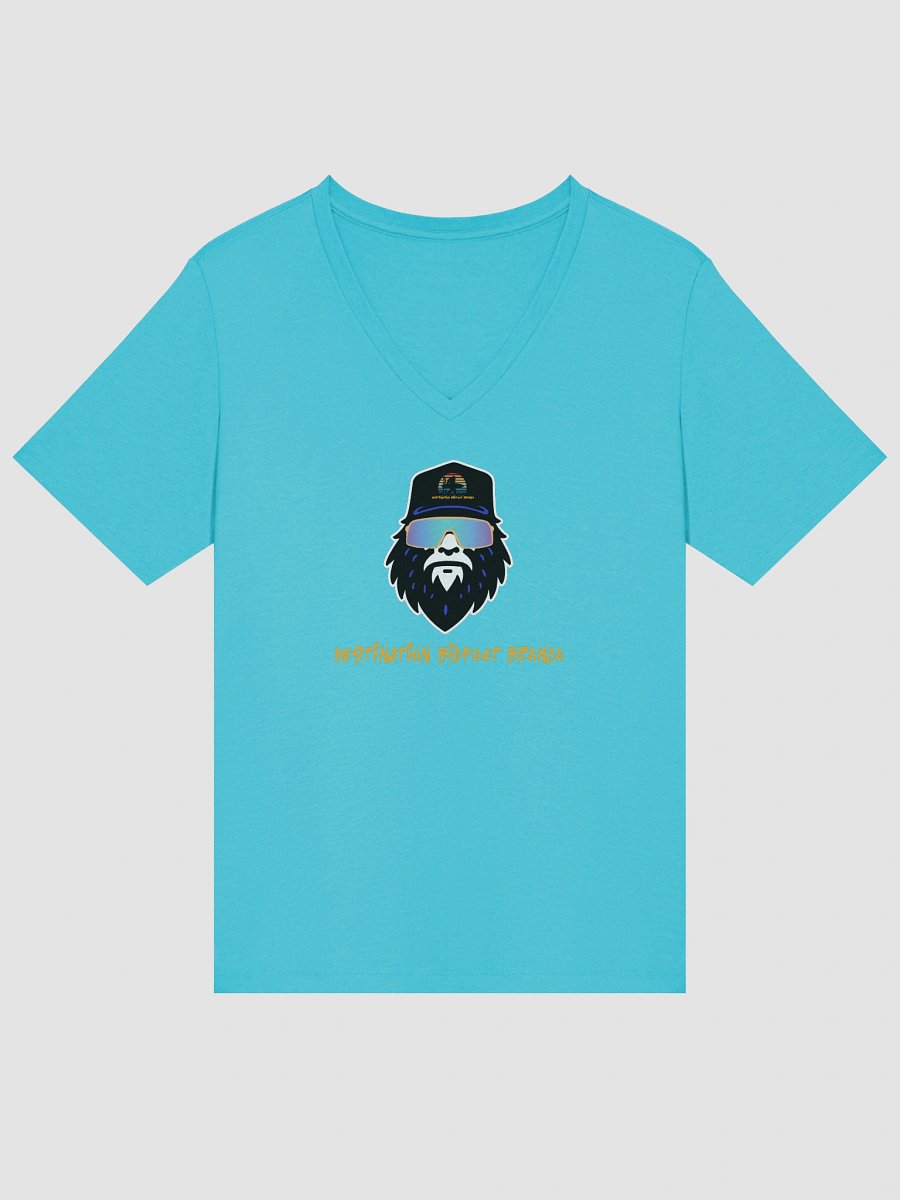 Destination Bigfoot Bronco Bigfoot Logo Bella+Canvas Women's Relaxed V-Neck T-Shirt (Turquoise) product image (3)