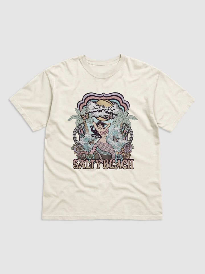 Salty Beach, Mermaid by the Beach Tee | Retro-Style Art Nouveau T-Shirt for Travel and Road Trips product image (10)