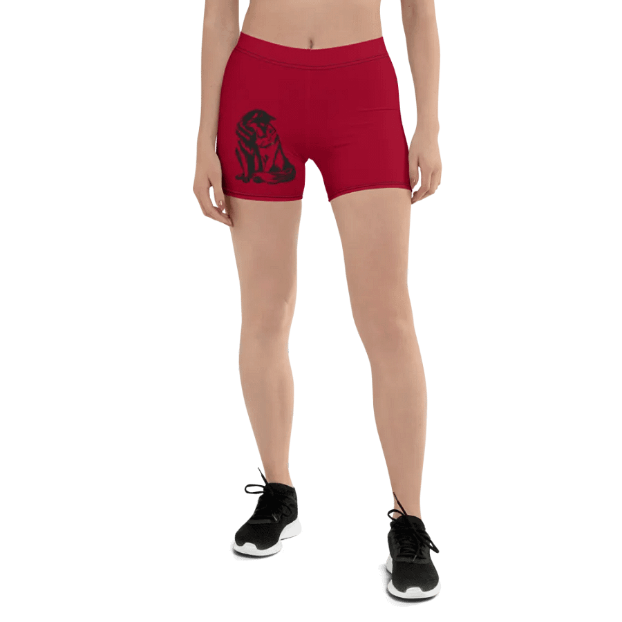 Red Mystic Wolf All-Over Print Shorts product image (1)