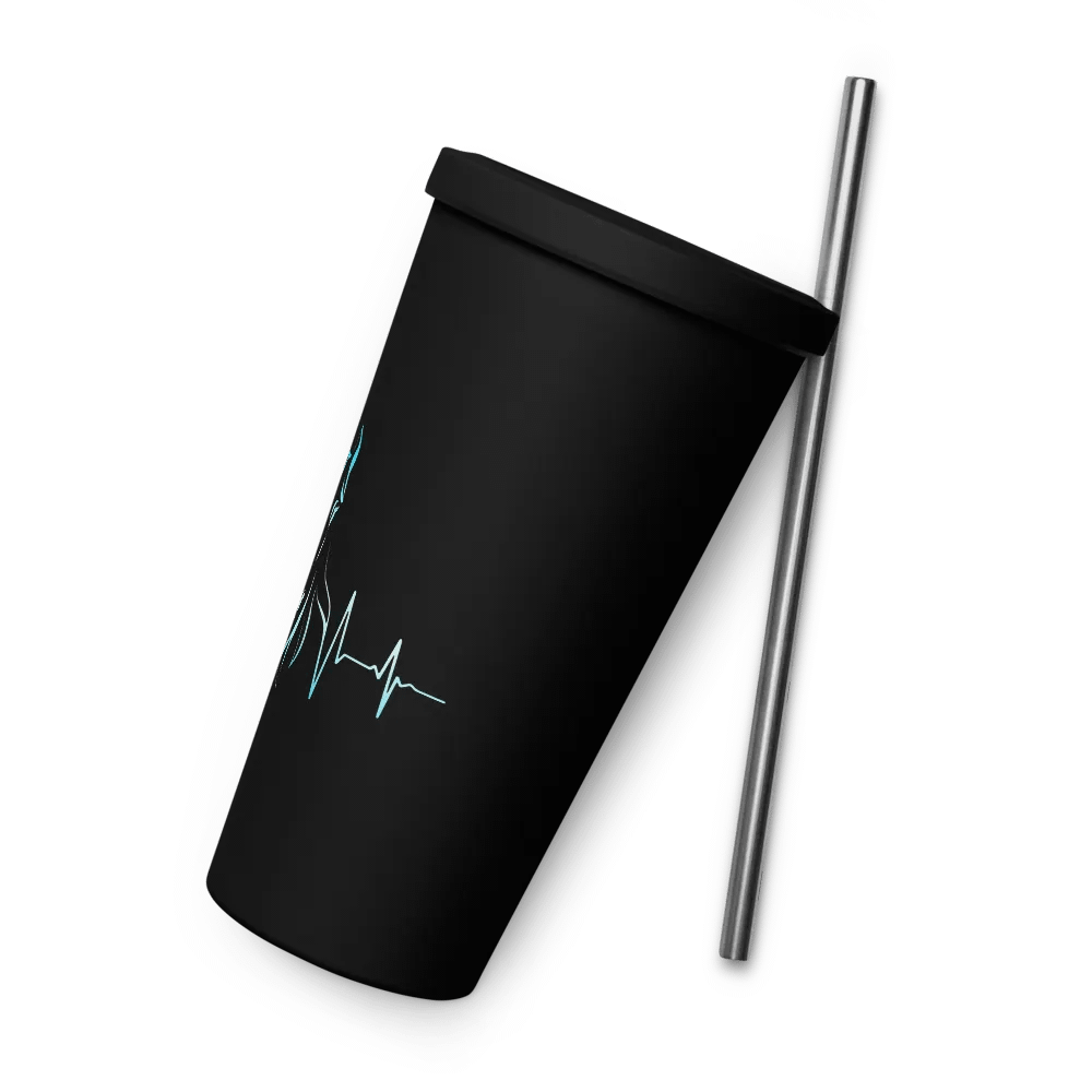Horse Heartbeat Insulated Tumbler with a Straw product image (6)
