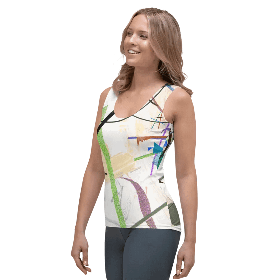 Abstract Lithographic Pattern Design Tank Top - V2 product image (3)