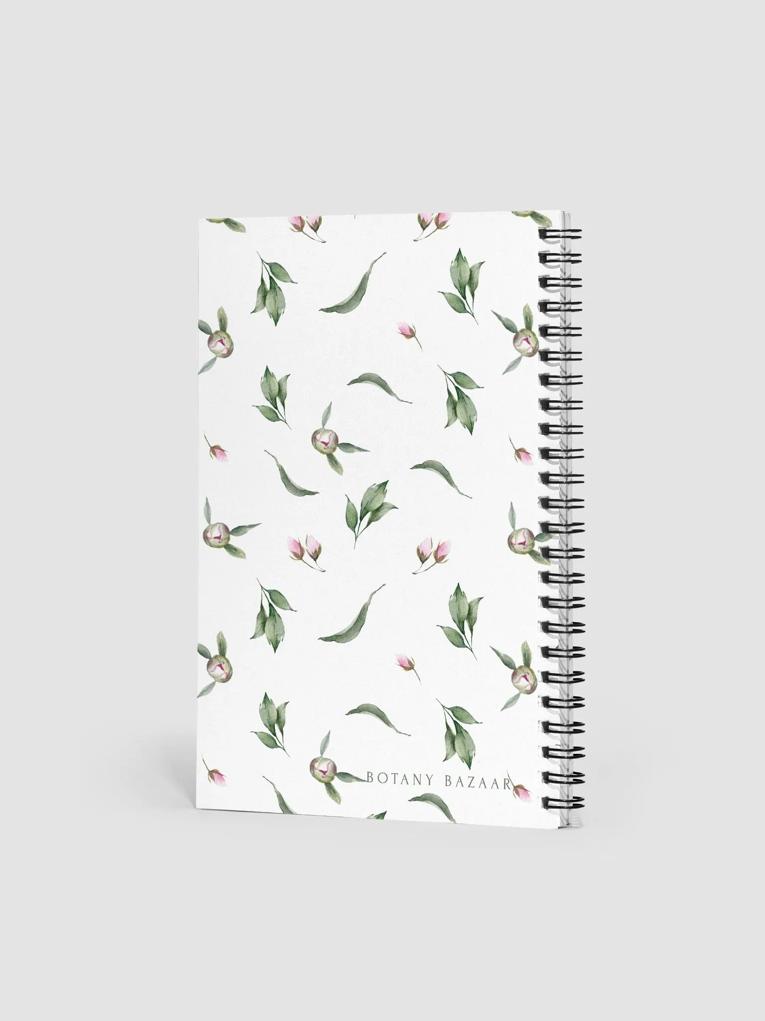 Eucalyptus and Pink Flowers Spiral Notebook product image (2)