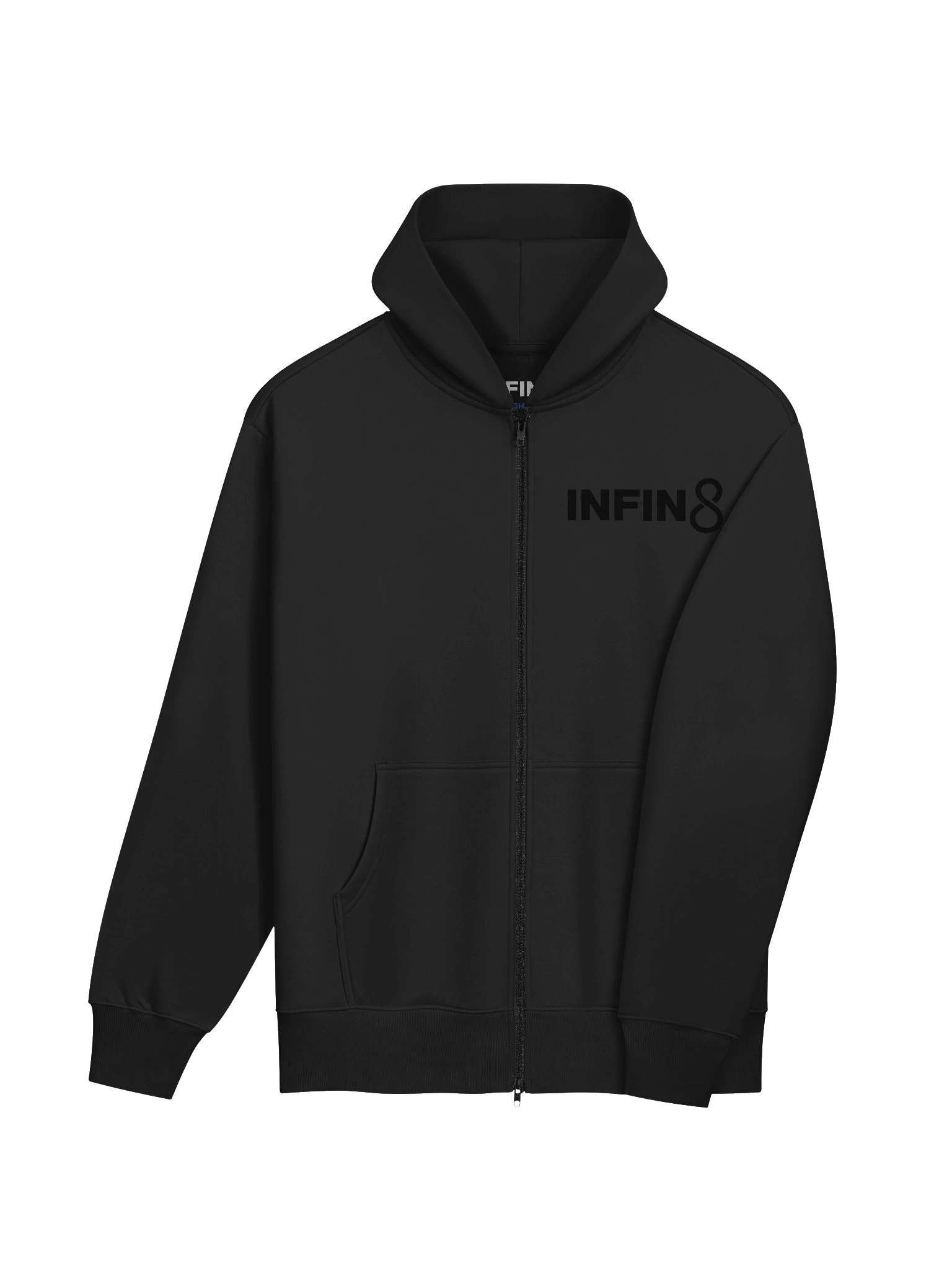 INFIN8 New Style Logo Zip Hoodie | Stealth Collection product image (4)