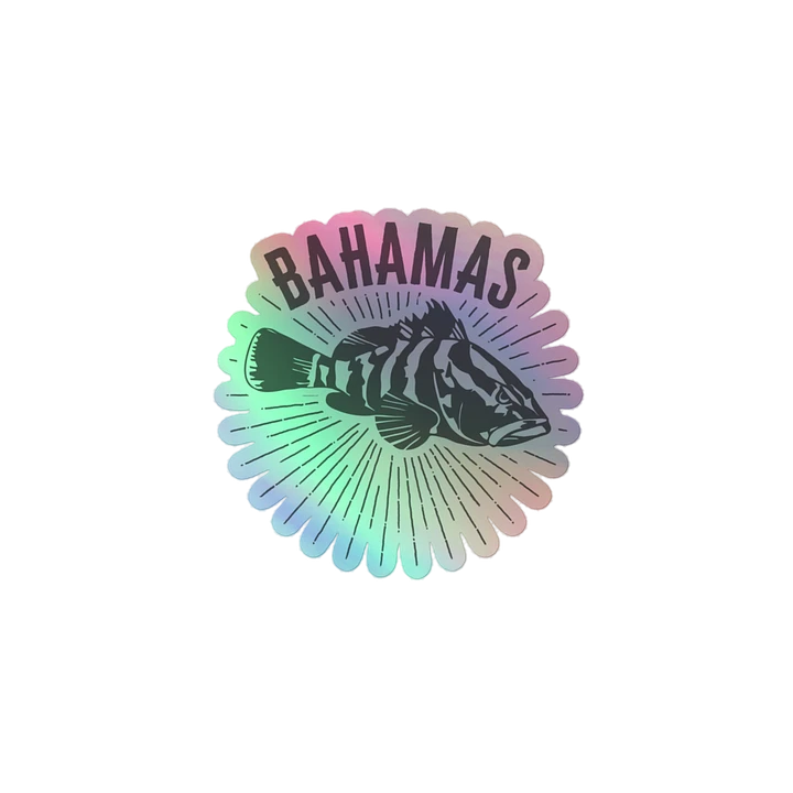 Bahamas Sticker Holographic : Bahamas Fishing Nassau Grouper Fish product image (2)