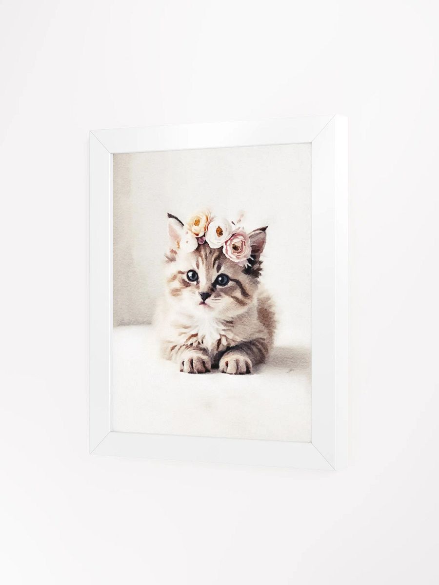 Floral Crown Kitten Framed Poster product image (98)