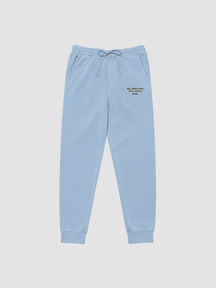 FFS, I'm autistic. embroidered pigment sweatpants (bubble design) product image (2)