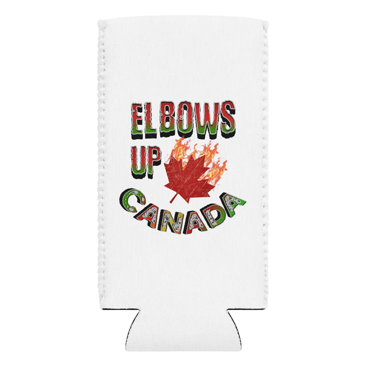 Elbows Up Canada Flaming Maple Can Cooler product image (2)