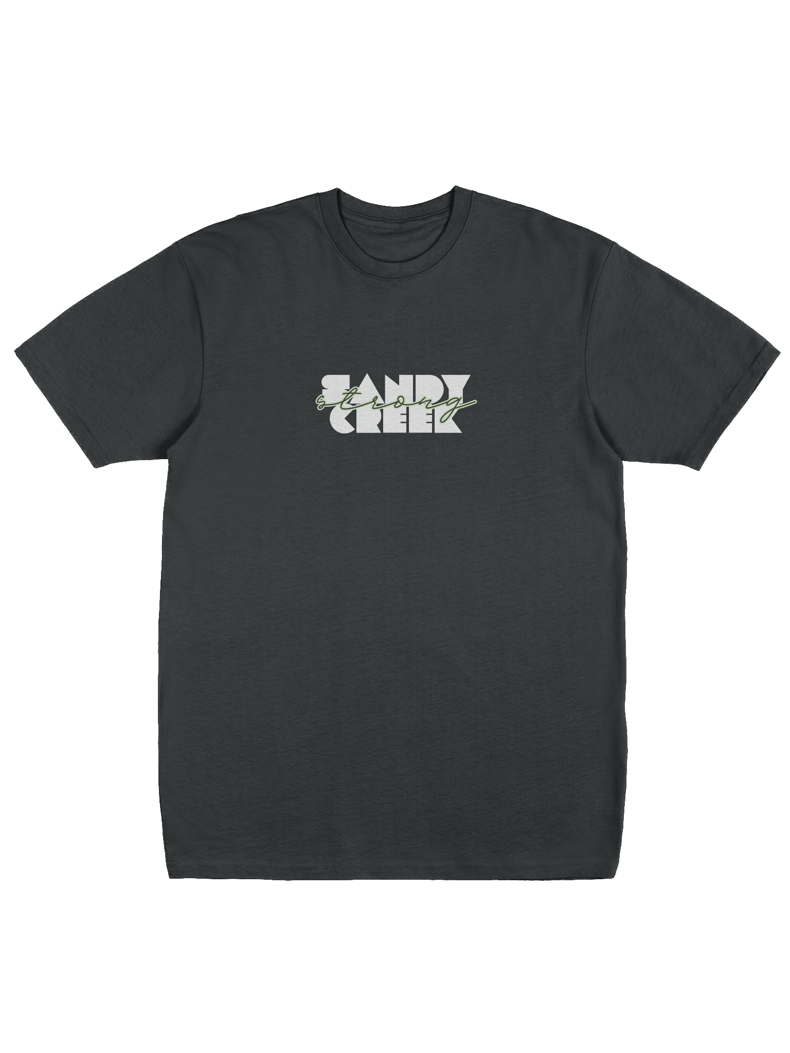 White Logo Sandy Creek Strong Script Men's Tee product image (3)