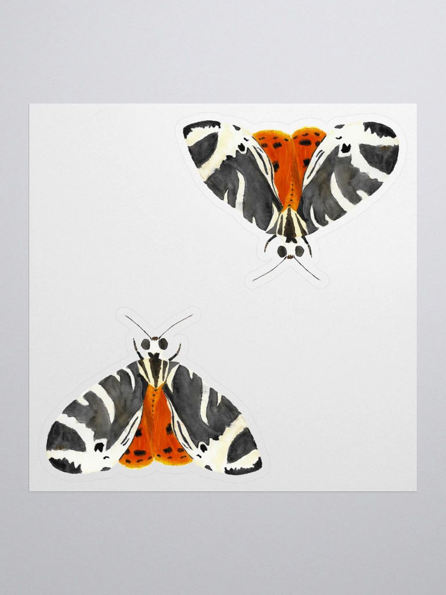 Jersey Tiger Moth Sticker (x2) product image (1)
