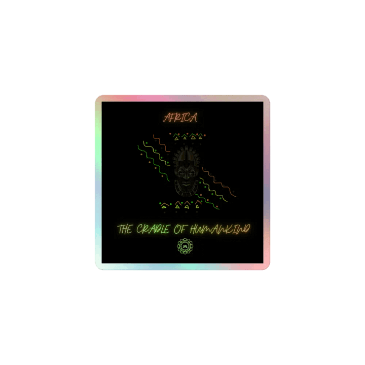 African Mask Art Holographic Sticker Sheet product image (1)
