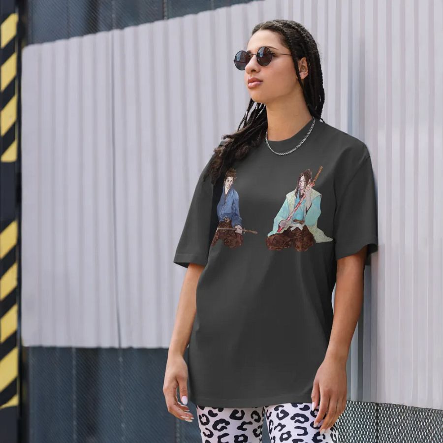 Vagabond Musashi and Kojiro | Oversized Faded T-Shirt product image (11)