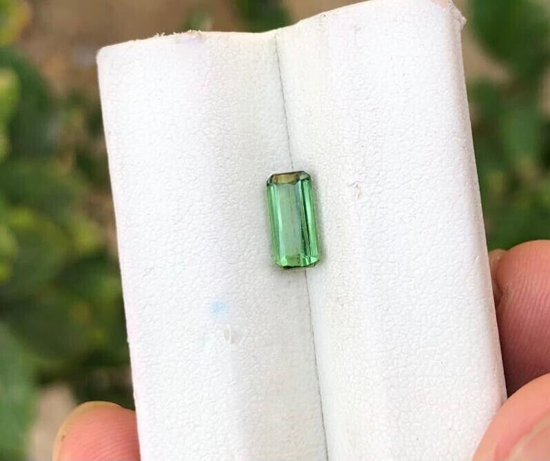 TOURMALINE GREEN COLOR EMERALD CUT FOR RING FATHER'S DAY GIFT, 1.10 CARATS product image (8)