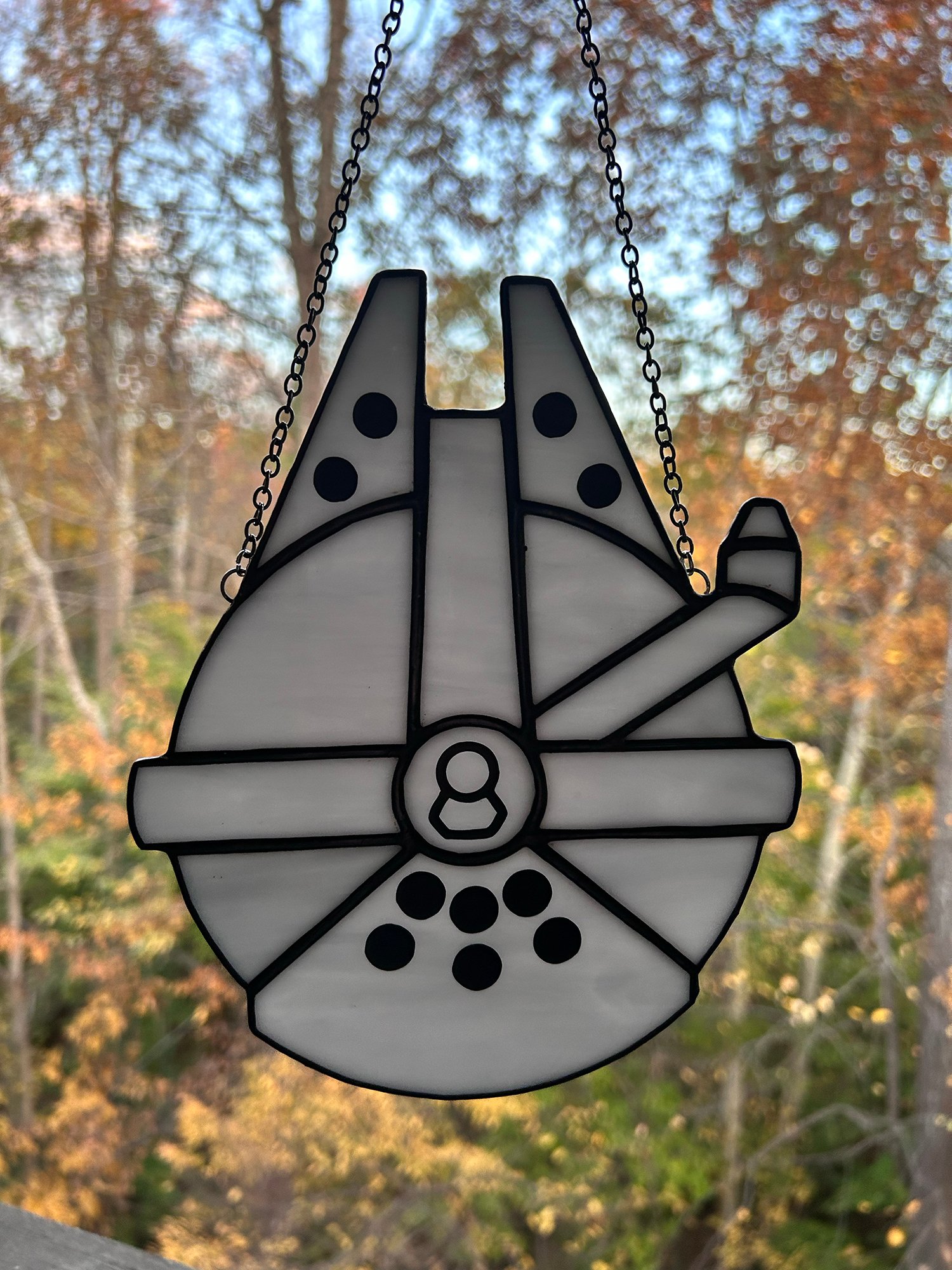 Millenium Falcon Stained Glass Suncatcher product image (2)