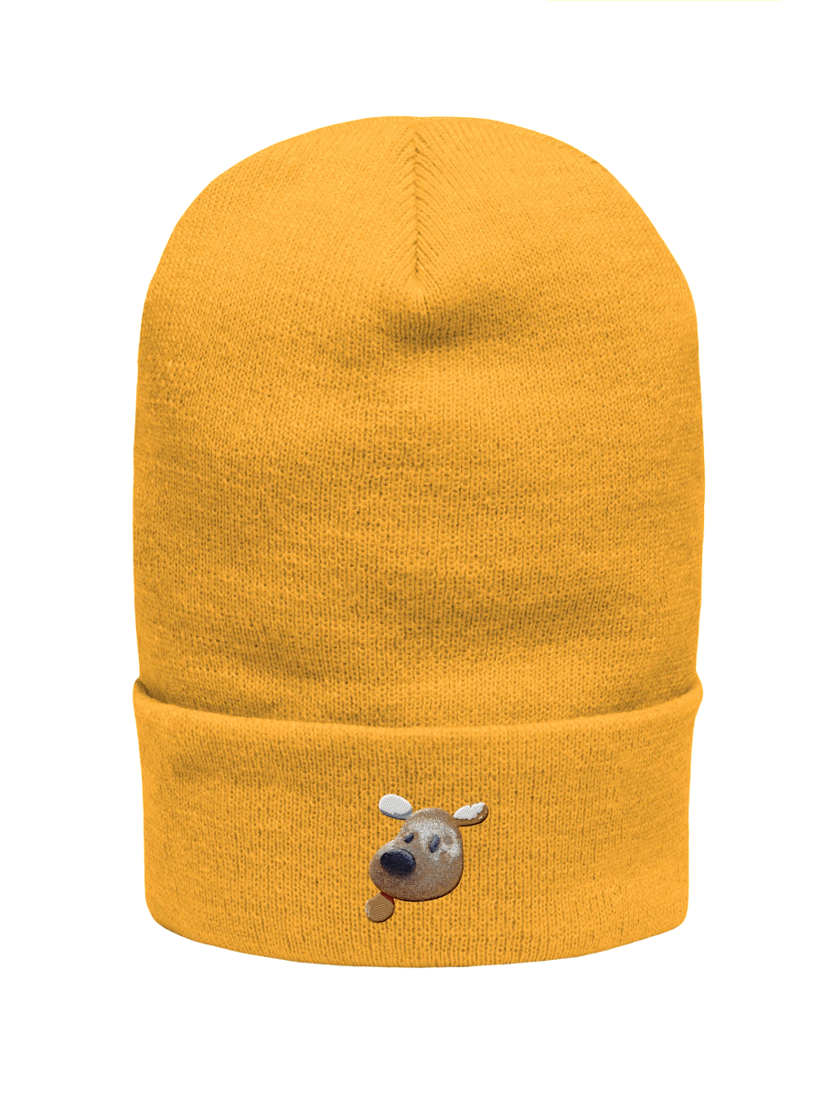Stone Dog Embroidered Beanie Hat product image (1)