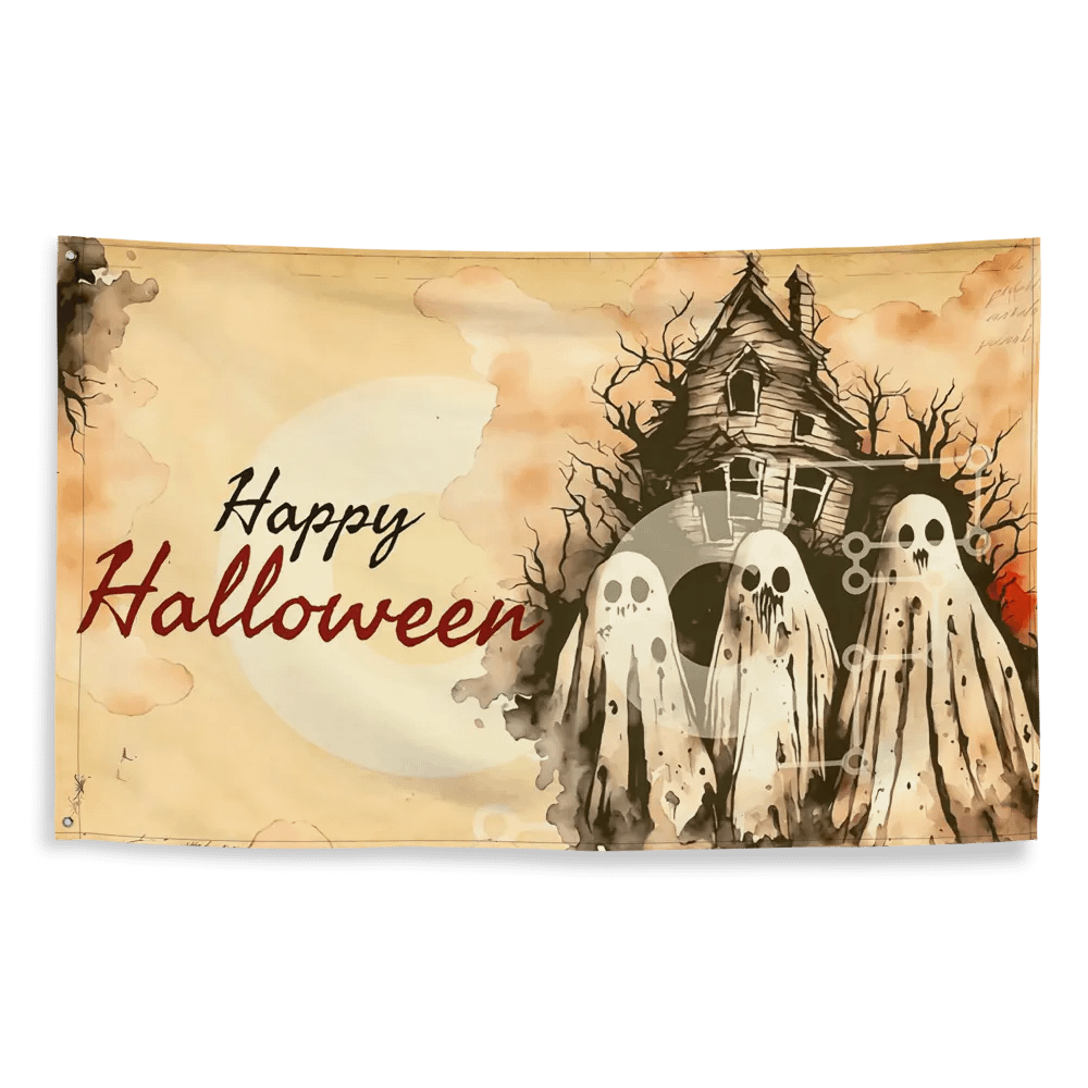 Pastel Ghosts Spooky Halloween Flag product image (2)
