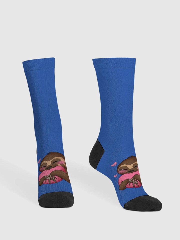 Blue Cupid Blushing Crew Socks product image (2)