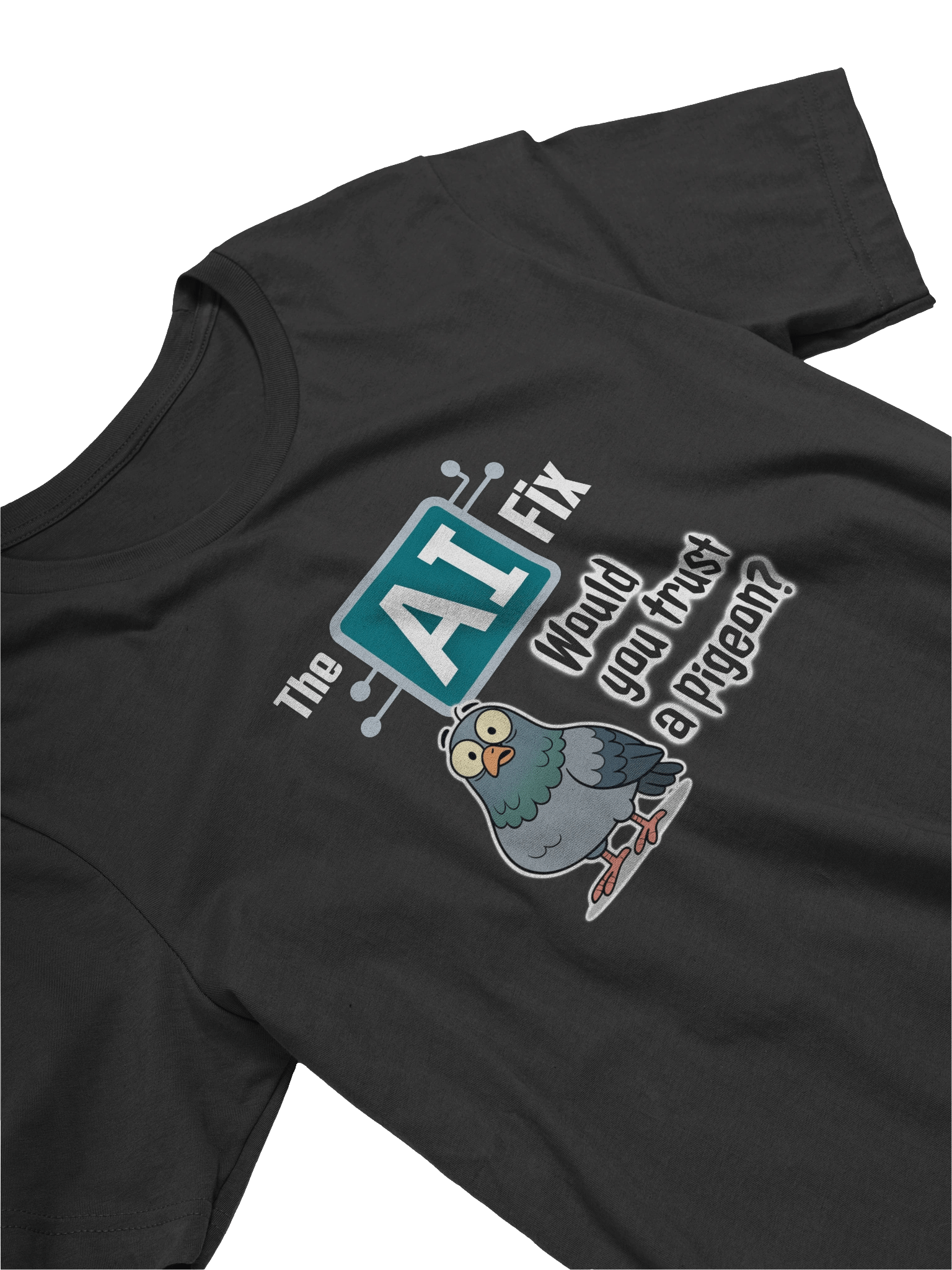 The AI Fix: Would you trust a pigeon? Unisex Supersoft T-Shirt product image (21)