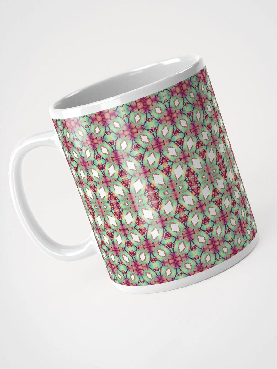 Elegant Diamond & Floral Ceramic Mug product image (4)