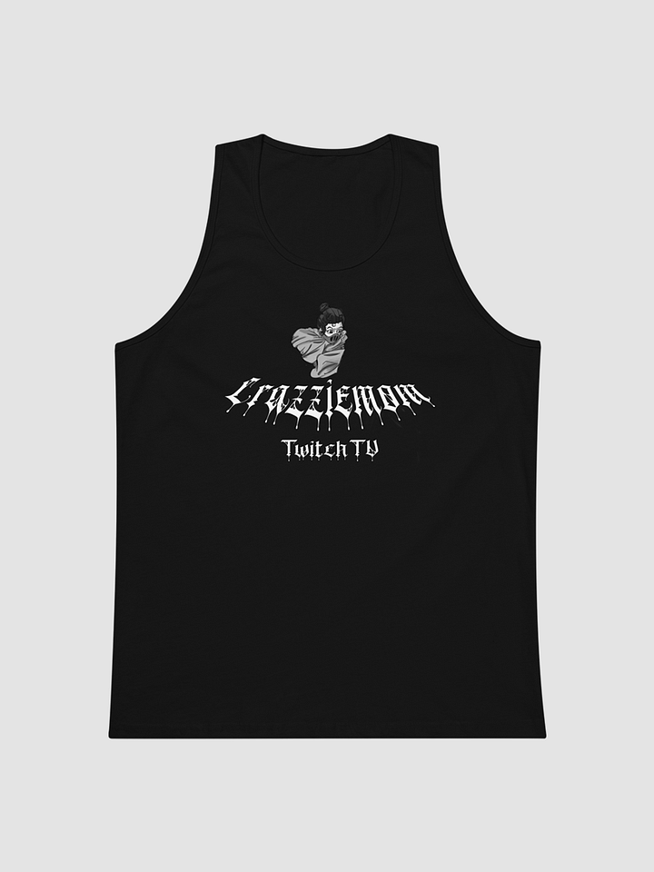 Crazzie Train Men’s Premium Tank Top (B&W) product image (1)