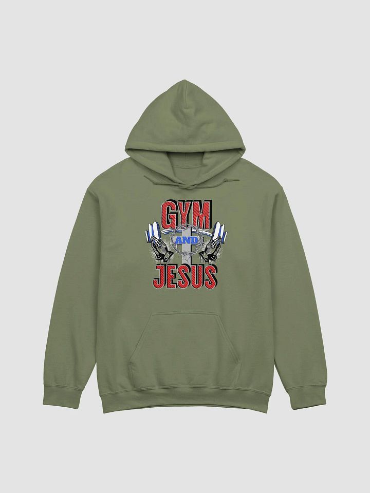 Gym And Jesus Weightlifting Illustrated Hoodie product image (11)