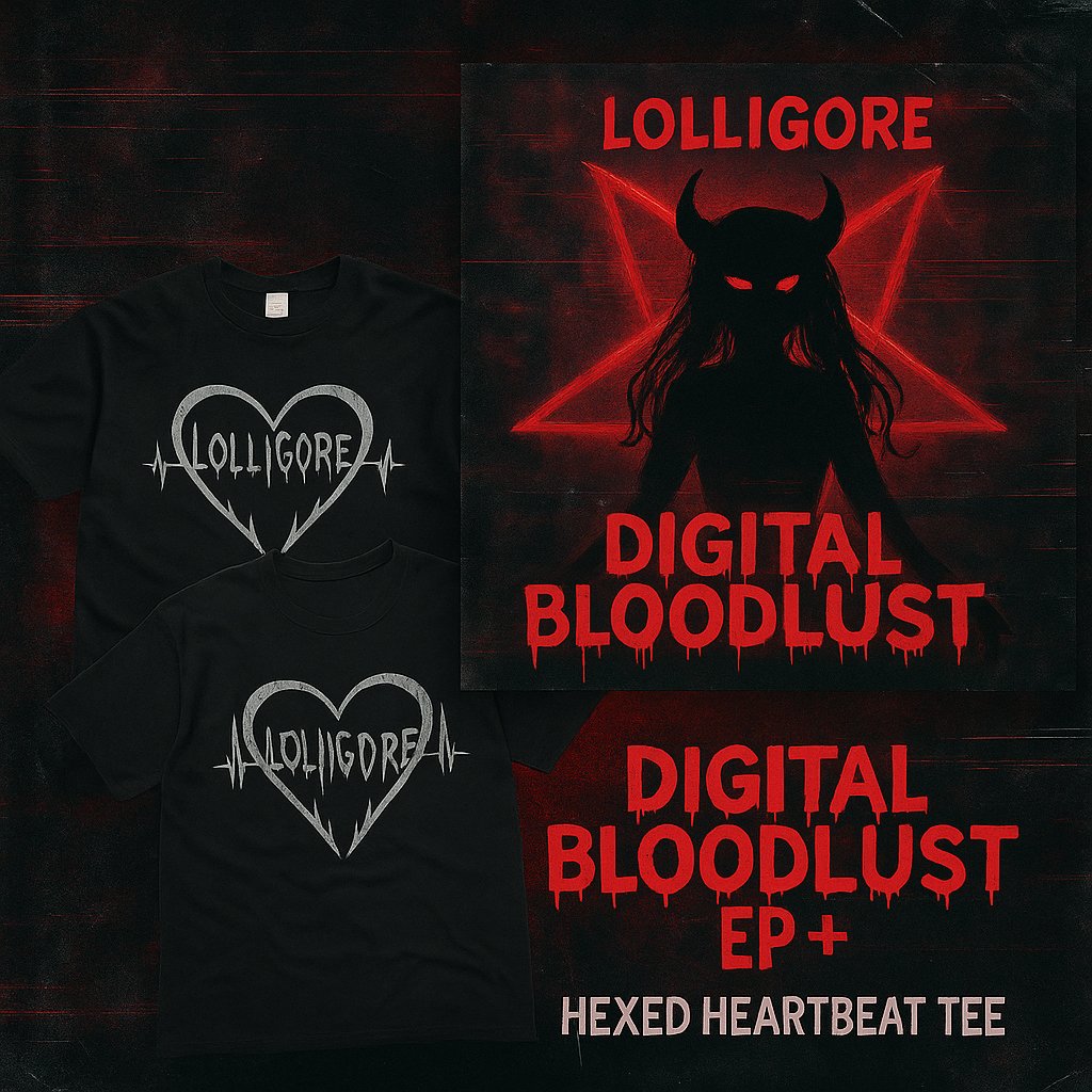 Lolligore – Digital Bloodlust EP + Hexed Heartbeat Tee (Bundle) product image (1)