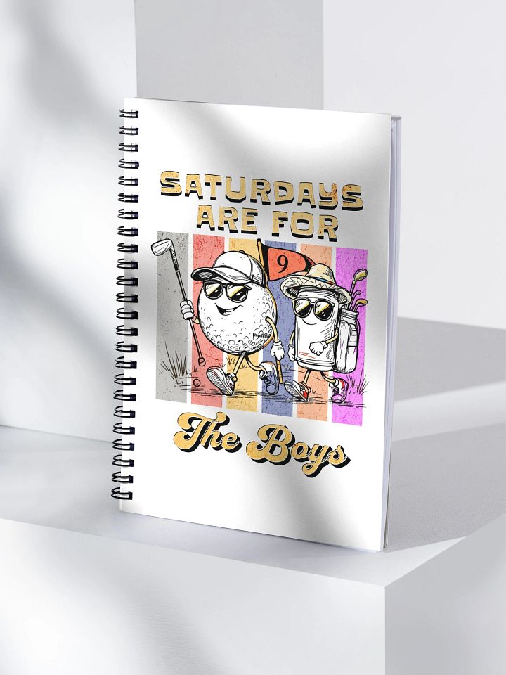 Saturdays Are For The Boys Golfing Spiral Notebook product image (1)
