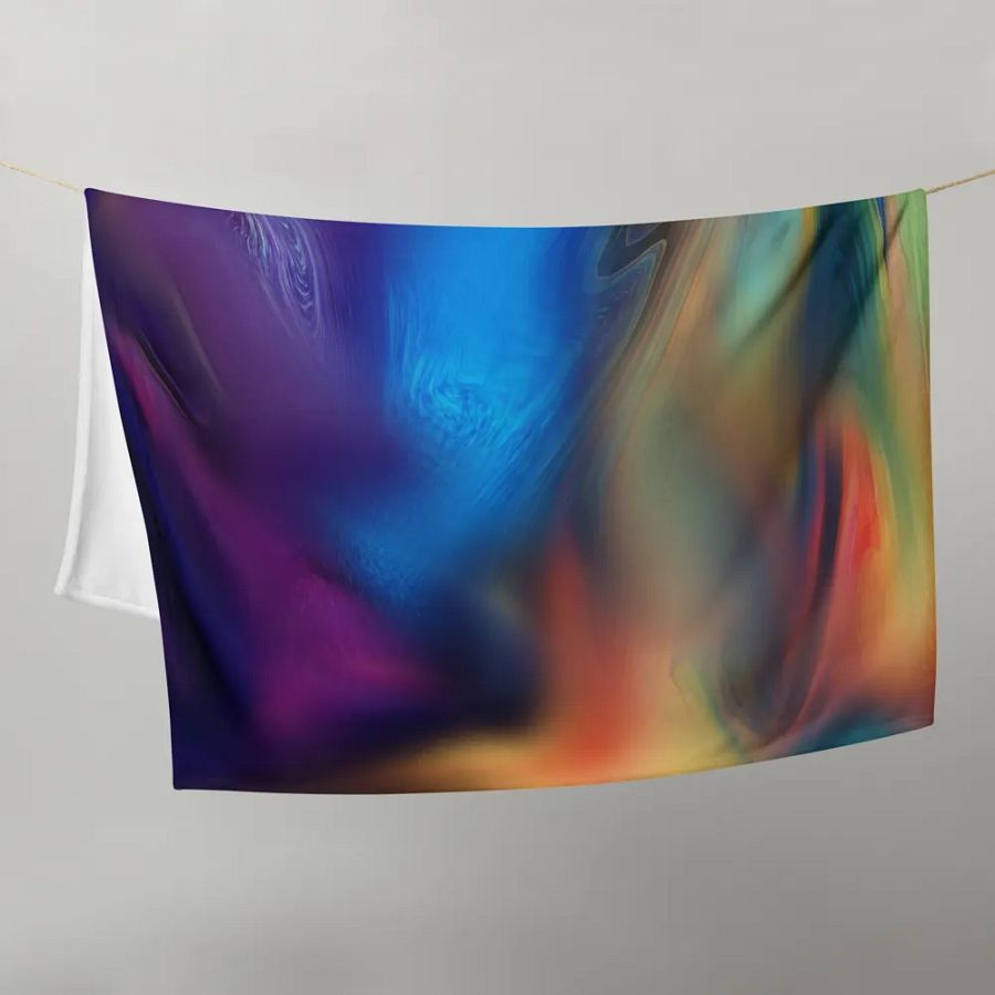 Rainbow Colorful Pattern Throw Blanket | Multicolor Blanket product image (9)