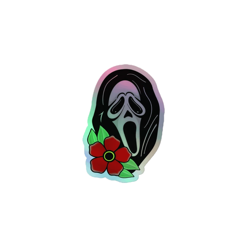 Floral Ghostie Holographic Sticker product image (1)