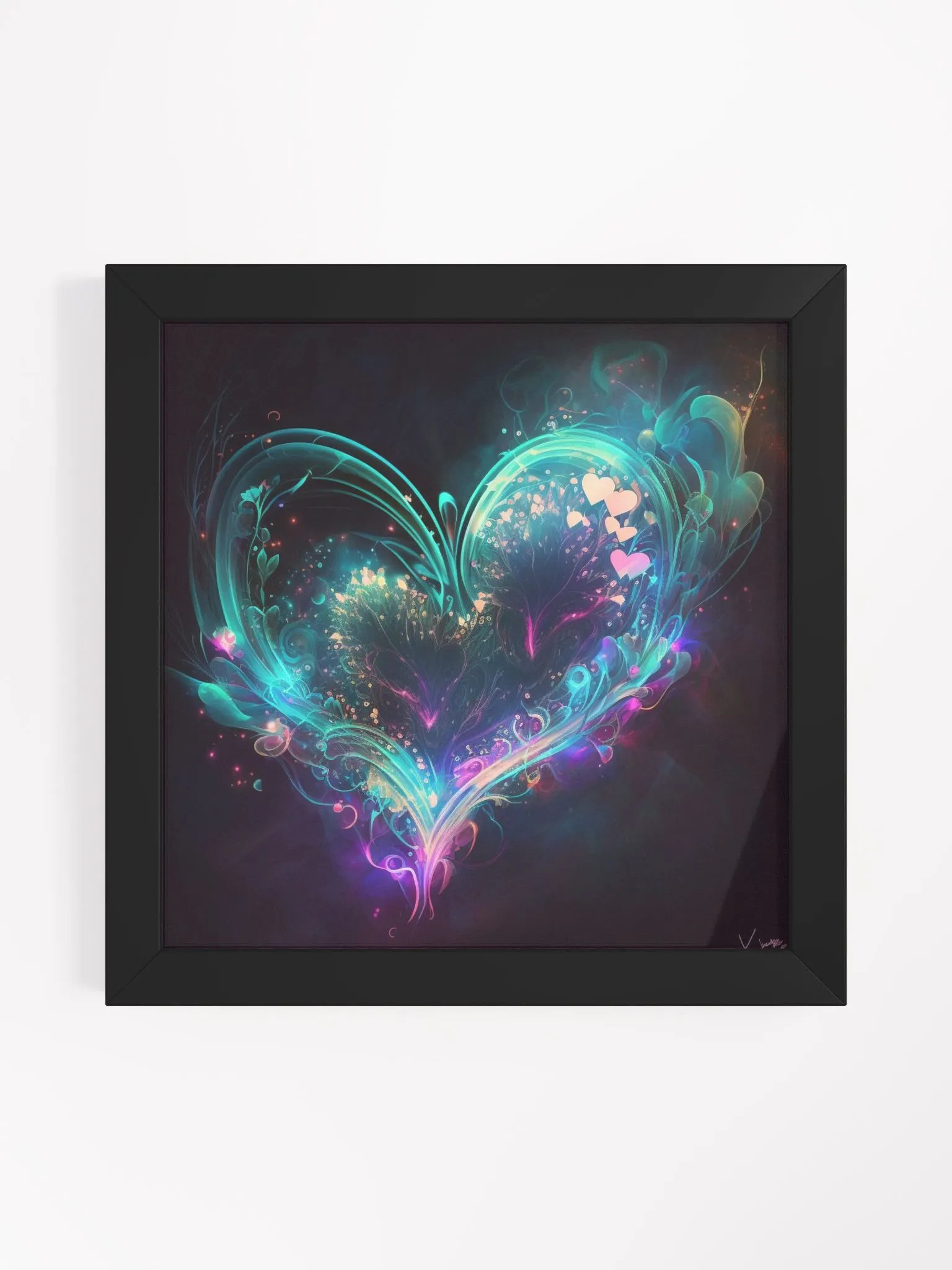 Neon Hearts Wall Art product image (1)
