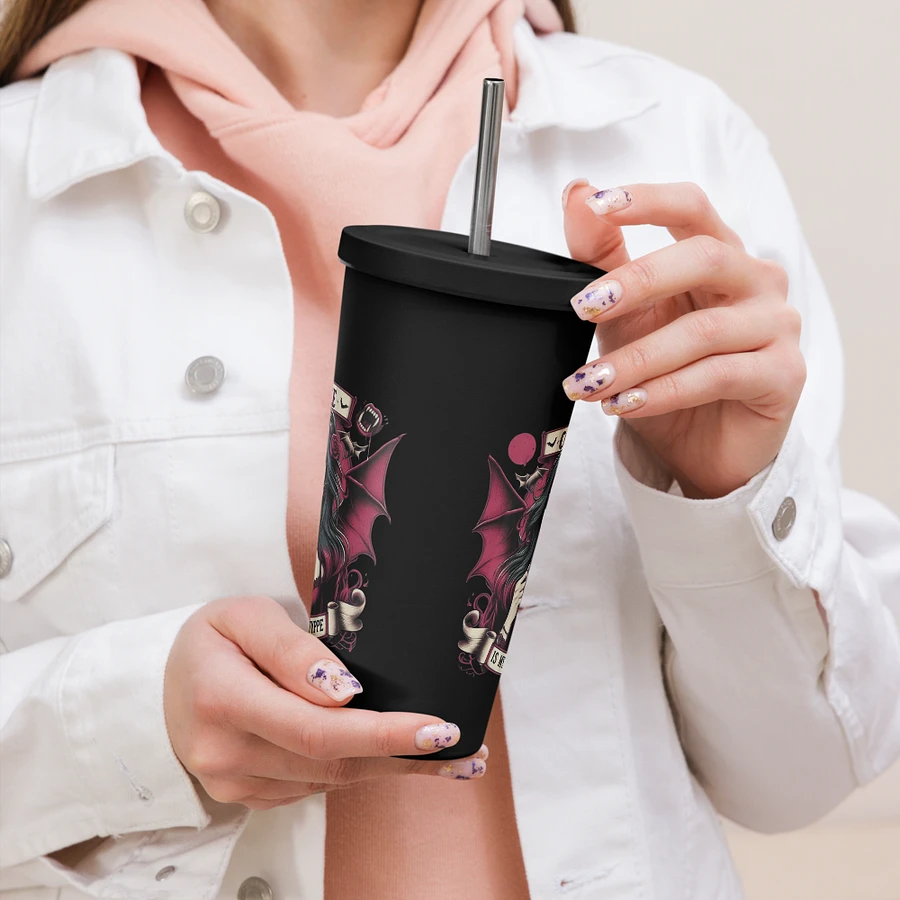 Coffee Is My Blood Type - Insulated Tumbler with a Straw product image (20)