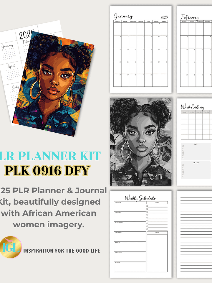 2025 PLR Planner & Journal Kit - PLK-0917 DFY product image (2)