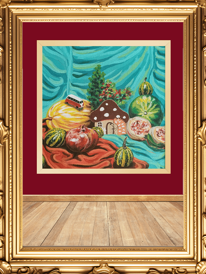 Whimsical Hedgehog Mushroom Sanctuary Framed Print product image (1)