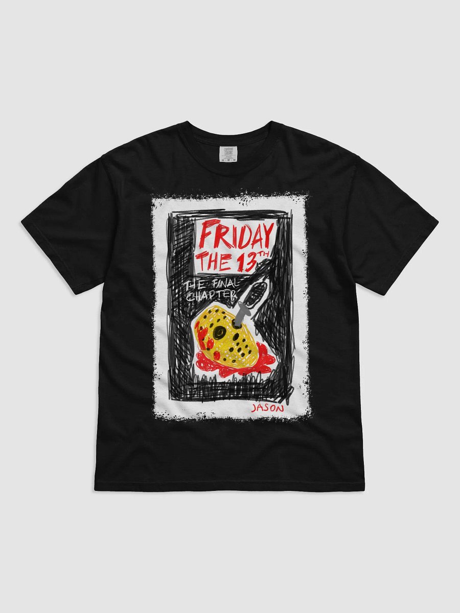 🔪 “FRIDAY THE 13th Part 4” – Camp Blood Horror Crayon Unisex Tee Limited Edition JASON 🌲🩸 product image (1)
