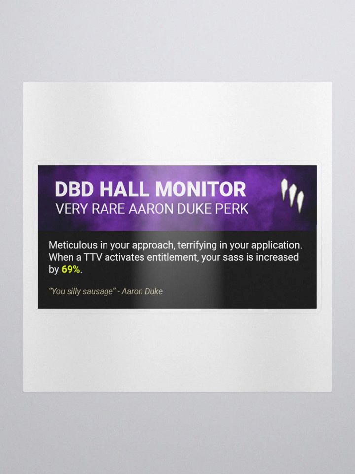 Hall Monitor Perk Description Sticker product image (1)
