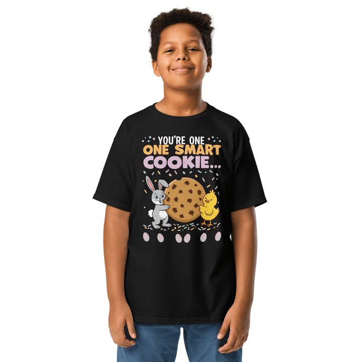 You're One Smart Cookie Easter T-Shirt – Cute Bunny & Chick Design product image (1)