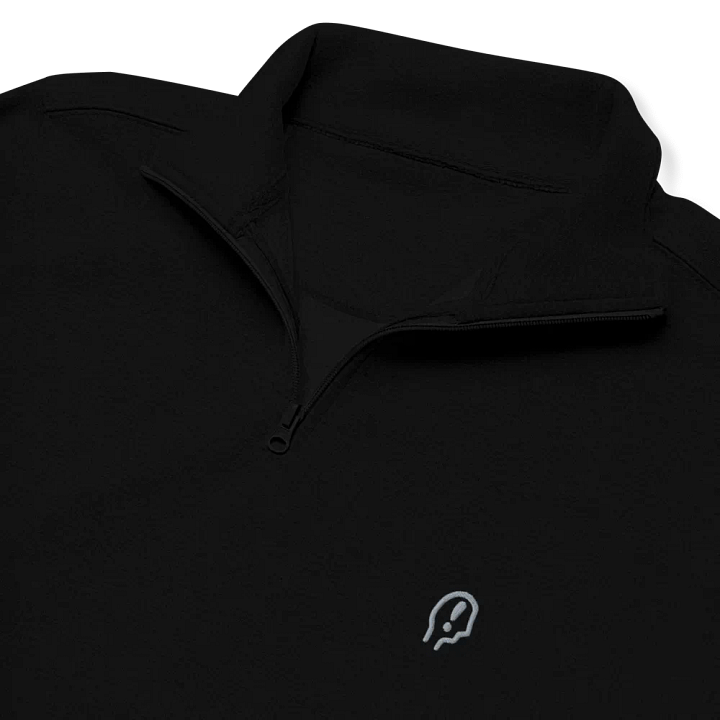 EXCLAIMING MENTALLY (grey) embroidered quarter zip product image (1)