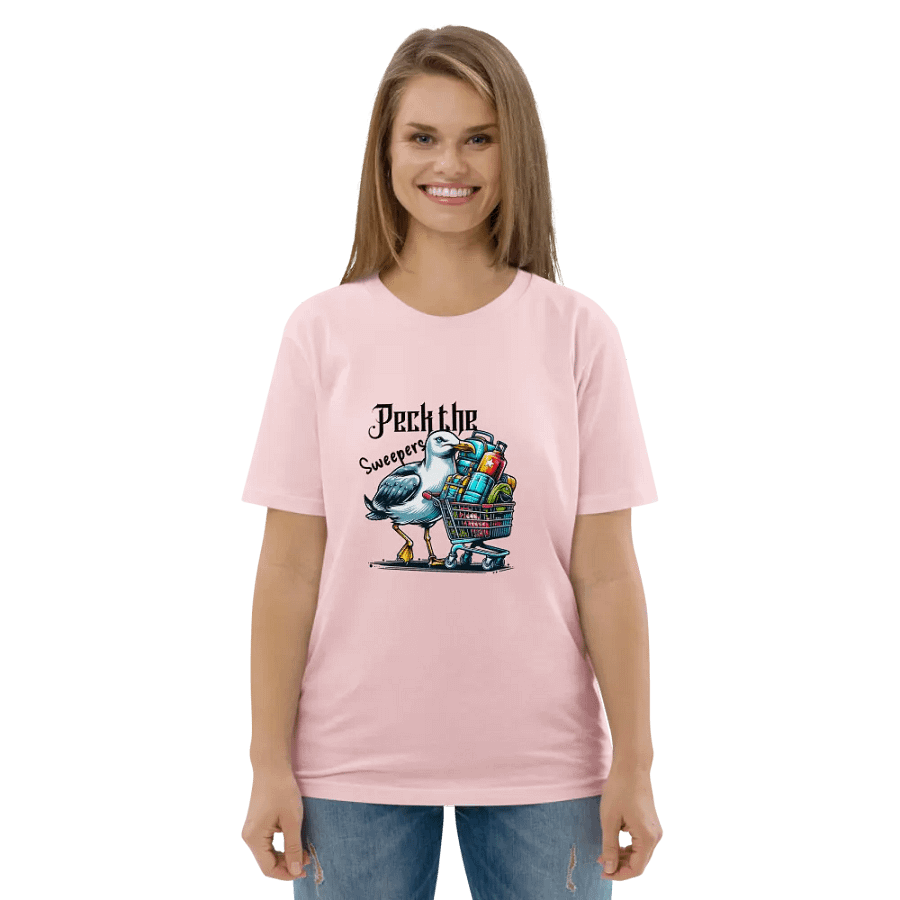 Peck the sweepers! organic cotton tee shirt. product image (391)